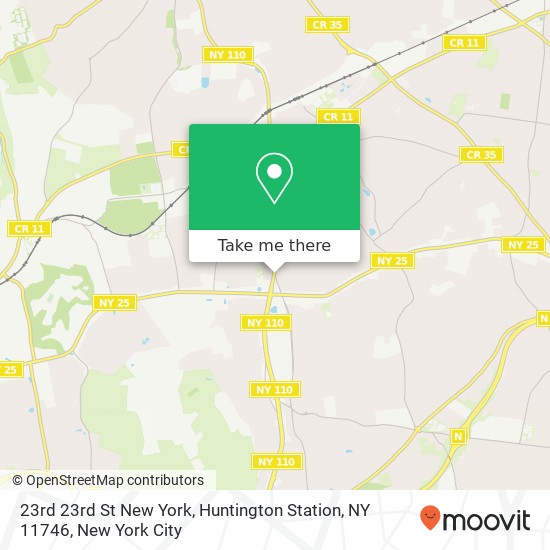 Mapa de 23rd 23rd St New York, Huntington Station, NY 11746