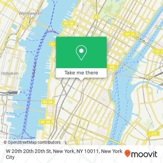 Mapa de W 20th 20th 20th St, New York, NY 10011