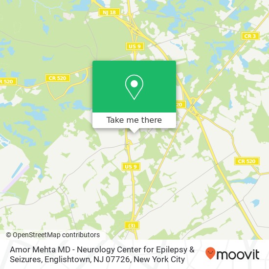 Amor Mehta MD - Neurology Center for Epilepsy & Seizures, Englishtown, NJ 07726 map