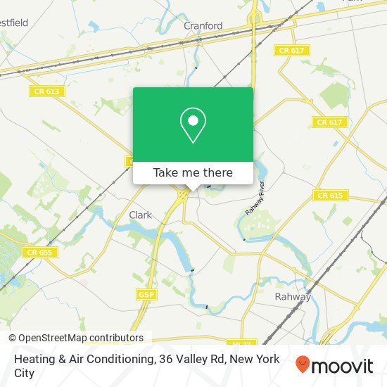 Mapa de Heating & Air Conditioning, 36 Valley Rd