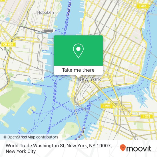 World Trade Washington St, New York, NY 10007 map