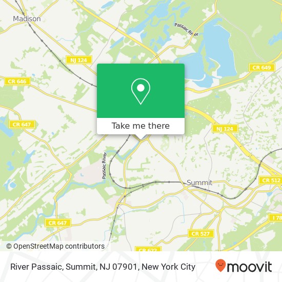 Mapa de River Passaic, Summit, NJ 07901