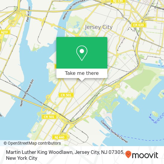 Martin Luther King Woodlawn, Jersey City, NJ 07305 map