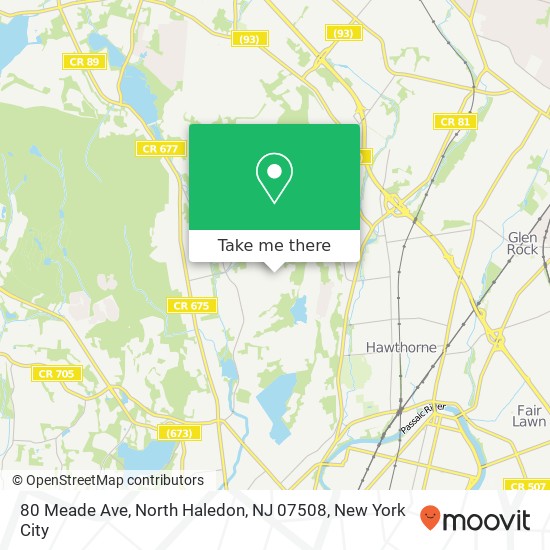 Mapa de 80 Meade Ave, North Haledon, NJ 07508