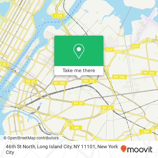 46th St North, Long Island City, NY 11101 map