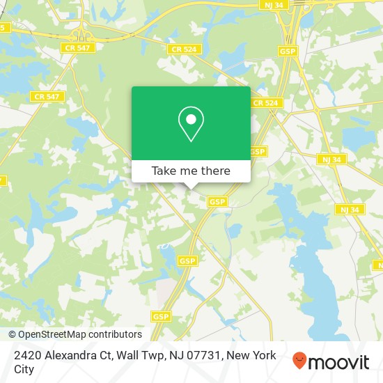2420 Alexandra Ct, Wall Twp, NJ 07731 map