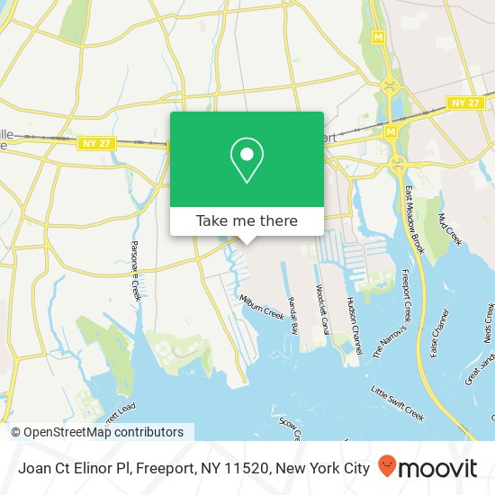 Joan Ct Elinor Pl, Freeport, NY 11520 map