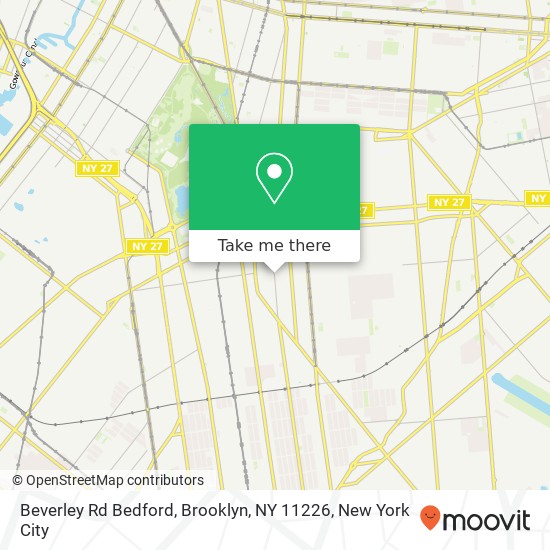 Mapa de Beverley Rd Bedford, Brooklyn, NY 11226