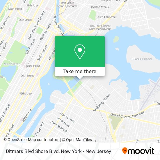 Mapa de Ditmars Blvd Shore Blvd