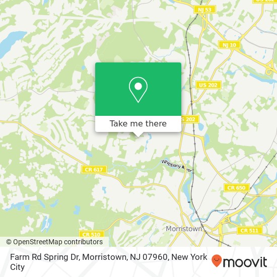 Farm Rd Spring Dr, Morristown, NJ 07960 map