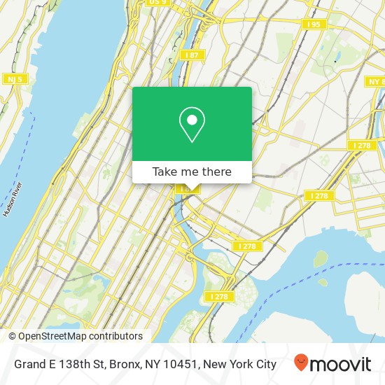 Mapa de Grand E 138th St, Bronx, NY 10451