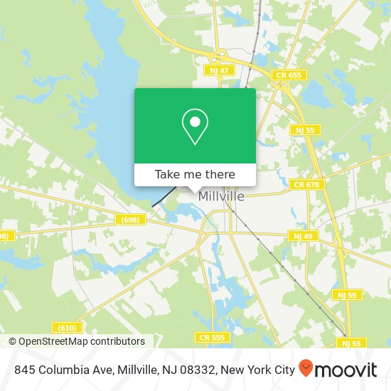 845 Columbia Ave, Millville, NJ 08332 map