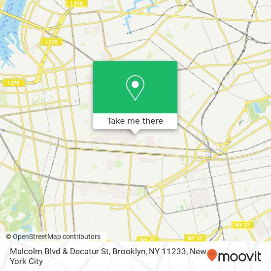 Malcolm Blvd & Decatur St, Brooklyn, NY 11233 map