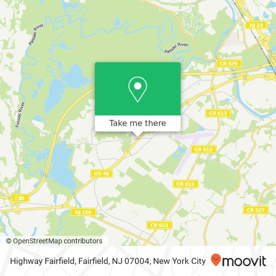 Mapa de Highway  Fairfield, Fairfield, NJ 07004