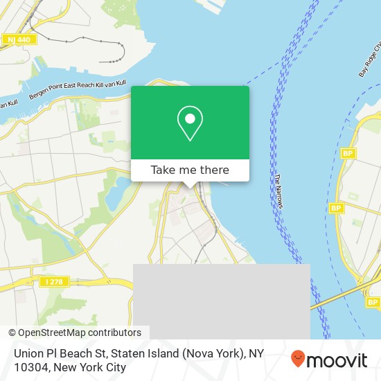 Union Pl Beach St, Staten Island (Nova York), NY 10304 map