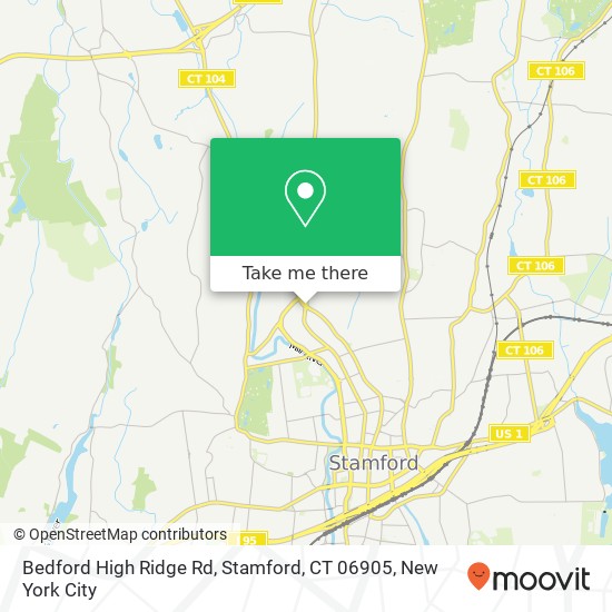 Mapa de Bedford High Ridge Rd, Stamford, CT 06905