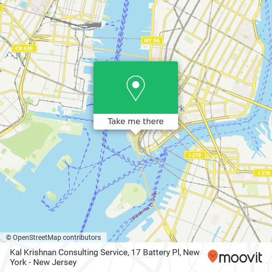 Mapa de Kal Krishnan Consulting Service, 17 Battery Pl