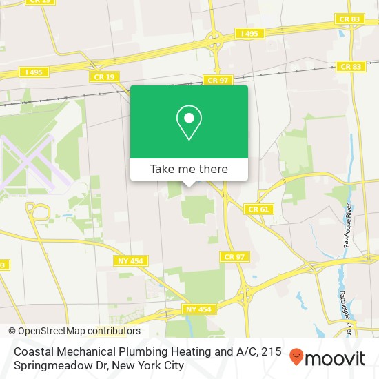 Mapa de Coastal Mechanical Plumbing Heating and A / C, 215 Springmeadow Dr