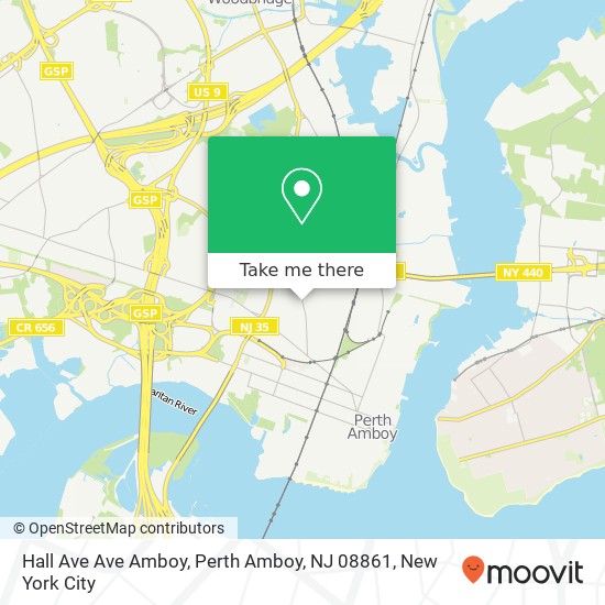 Mapa de Hall Ave Ave Amboy, Perth Amboy, NJ 08861
