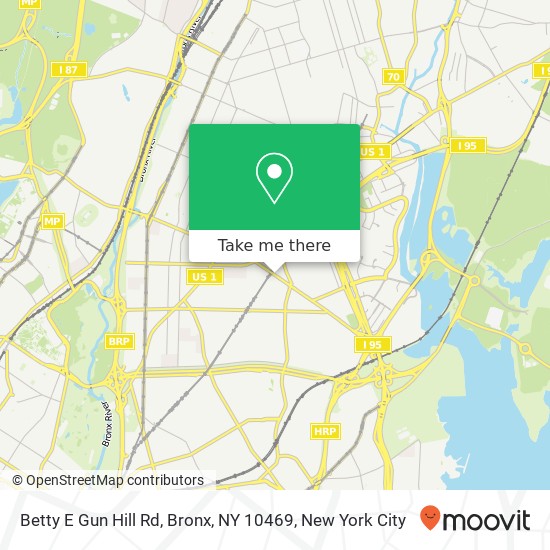 Mapa de Betty E Gun Hill Rd, Bronx, NY 10469