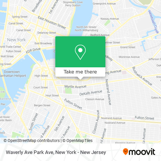 Mapa de Waverly Ave Park Ave
