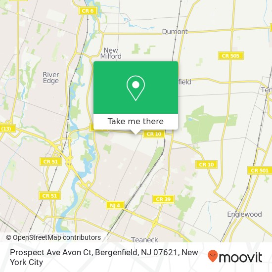 Prospect Ave Avon Ct, Bergenfield, NJ 07621 map