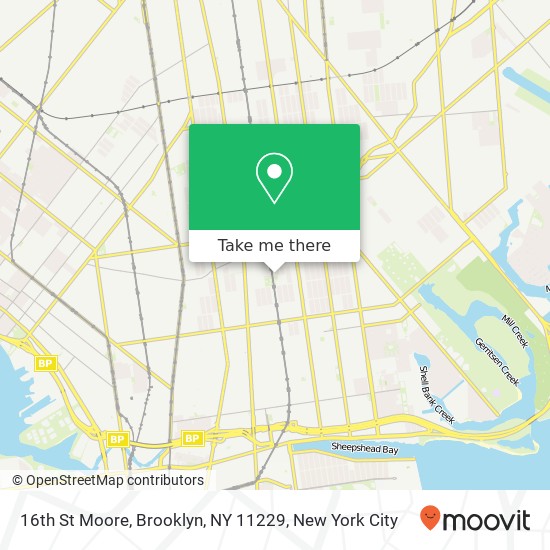 16th St Moore, Brooklyn, NY 11229 map