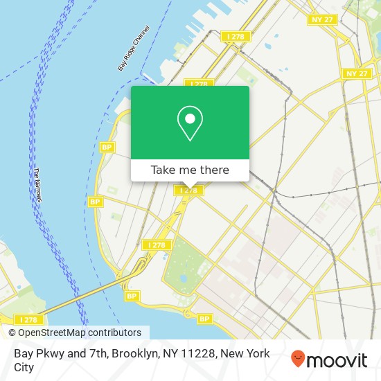 Mapa de Bay Pkwy and 7th, Brooklyn, NY 11228