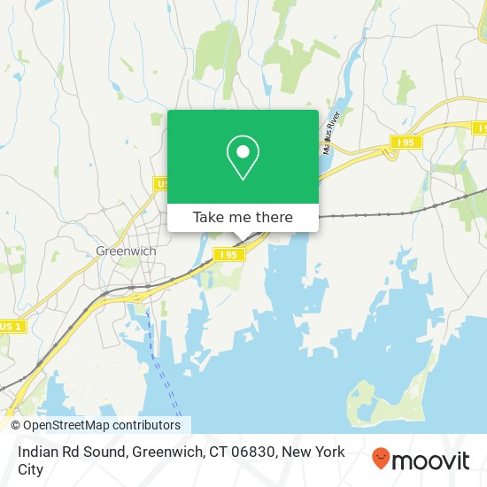 Mapa de Indian Rd Sound, Greenwich, CT 06830