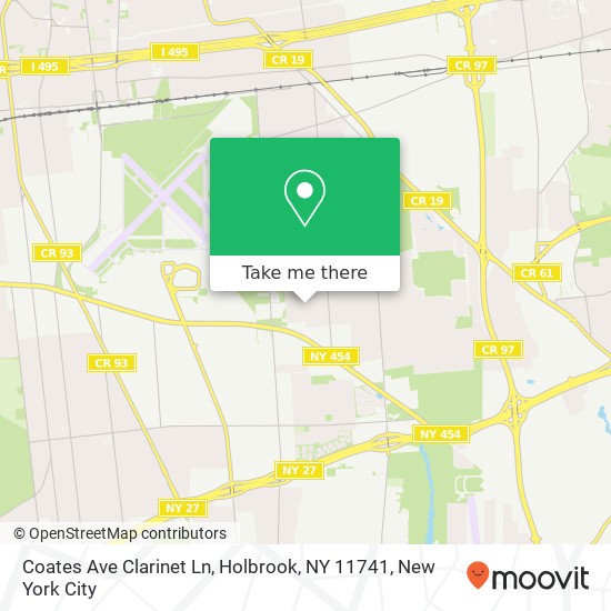 Mapa de Coates Ave Clarinet Ln, Holbrook, NY 11741