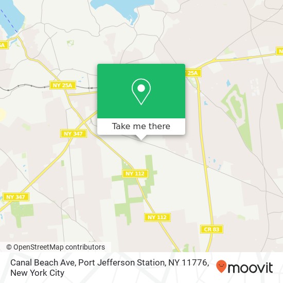 Mapa de Canal Beach Ave, Port Jefferson Station, NY 11776