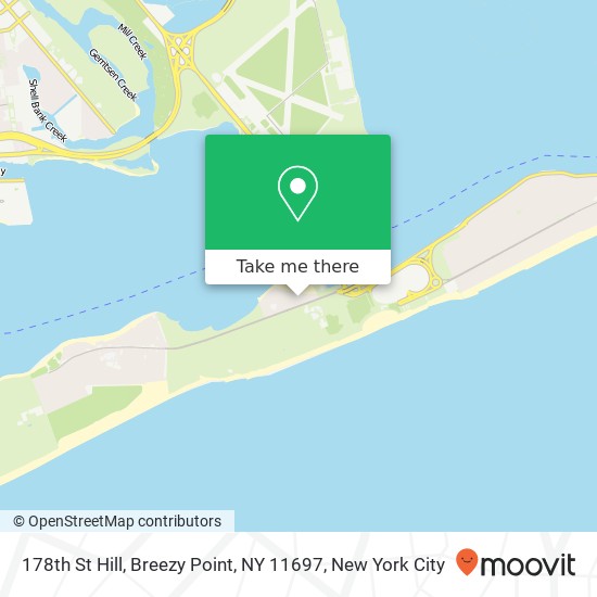 Mapa de 178th St Hill, Breezy Point, NY 11697