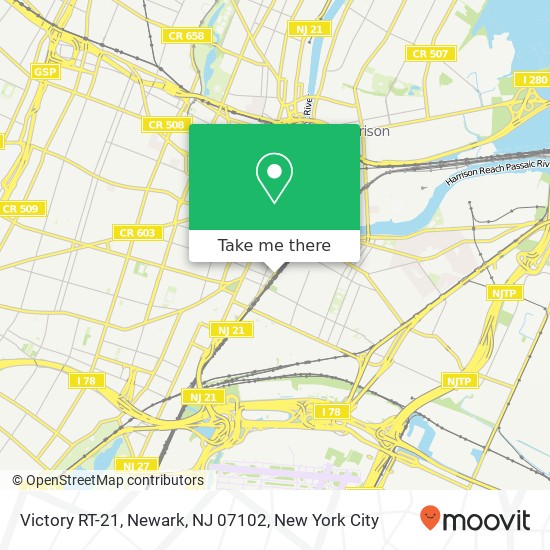 Victory RT-21, Newark, NJ 07102 map