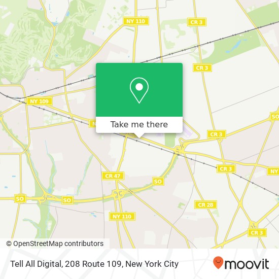 Mapa de Tell All Digital, 208 Route 109