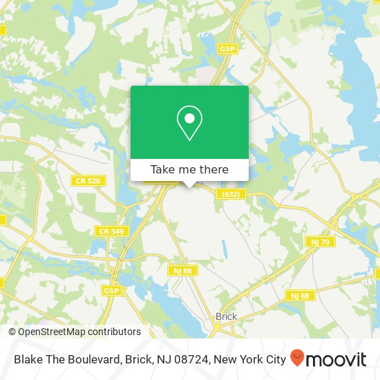 Mapa de Blake The Boulevard, Brick, NJ 08724