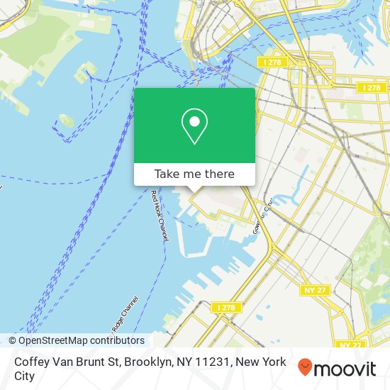 Mapa de Coffey Van Brunt St, Brooklyn, NY 11231