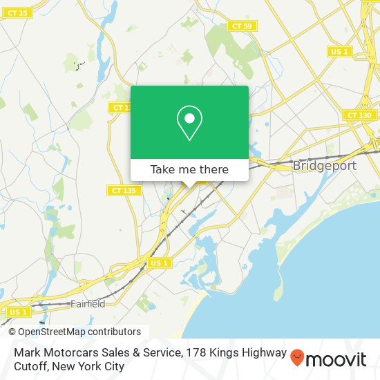 Mapa de Mark Motorcars Sales & Service, 178 Kings Highway Cutoff