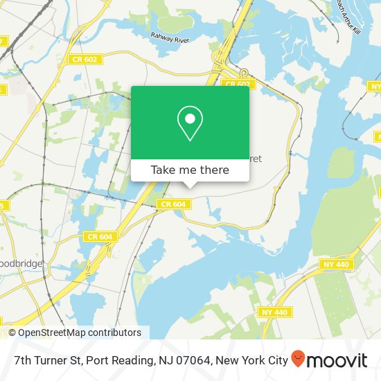 Mapa de 7th Turner St, Port Reading, NJ 07064