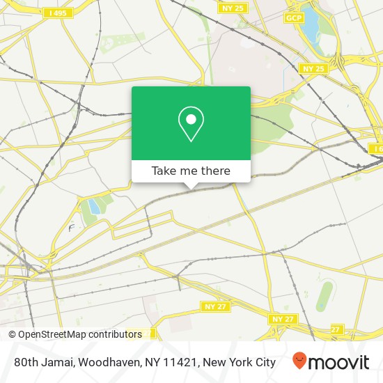 Mapa de 80th Jamai, Woodhaven, NY 11421