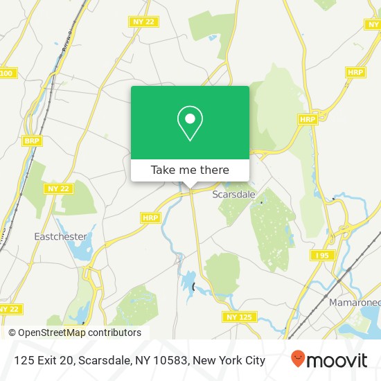 Mapa de 125 Exit 20, Scarsdale, NY 10583