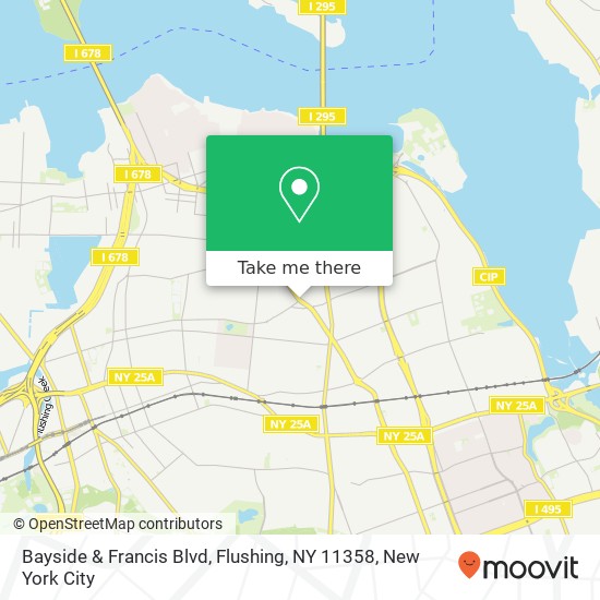 Mapa de Bayside & Francis Blvd, Flushing, NY 11358