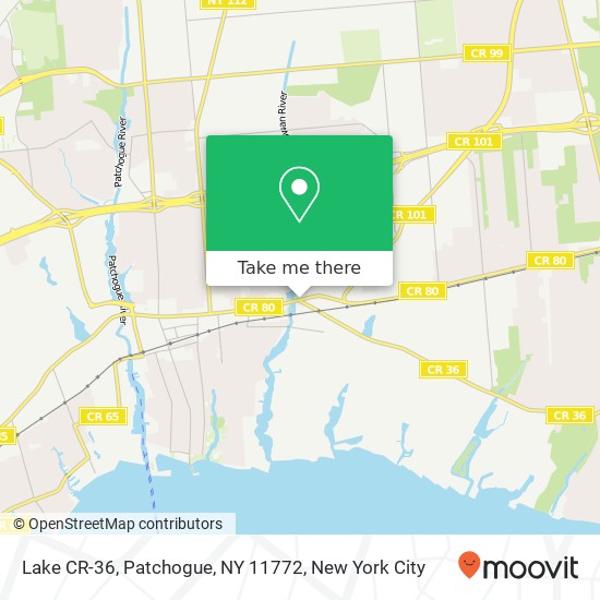 Mapa de Lake CR-36, Patchogue, NY 11772