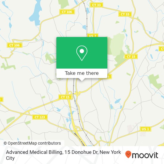 Mapa de Advanced Medical Billing, 15 Donohue Dr