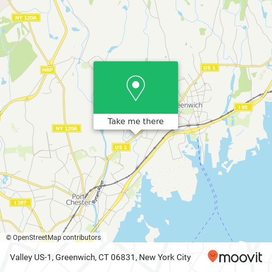 Mapa de Valley US-1, Greenwich, CT 06831