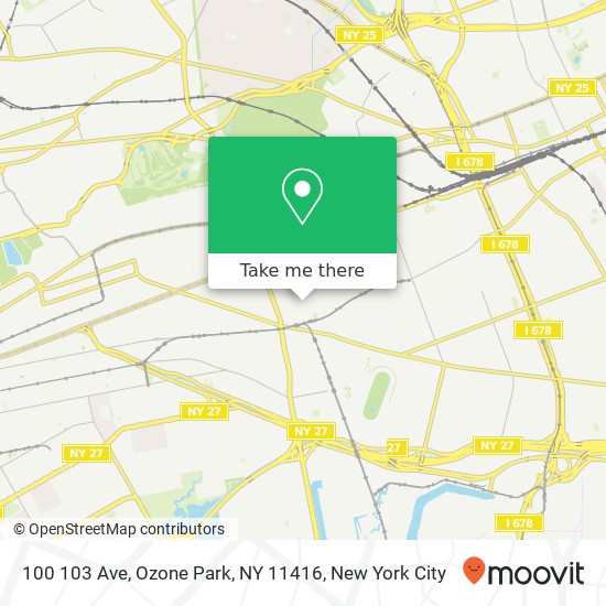 100 103 Ave, Ozone Park, NY 11416 map