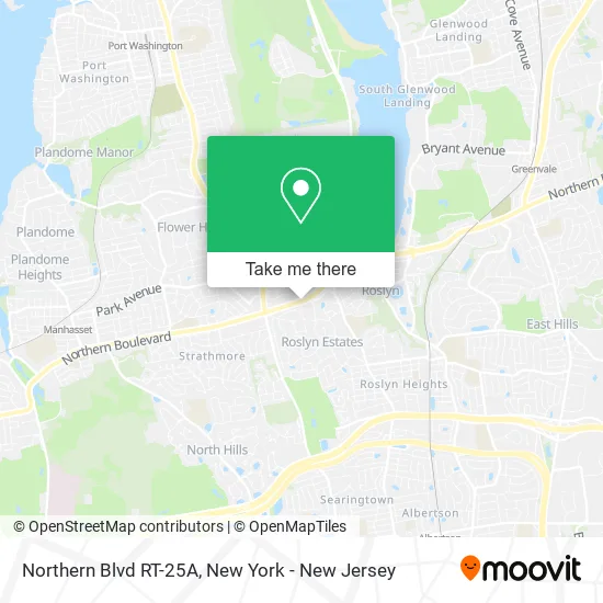 Northern Blvd RT-25A map
