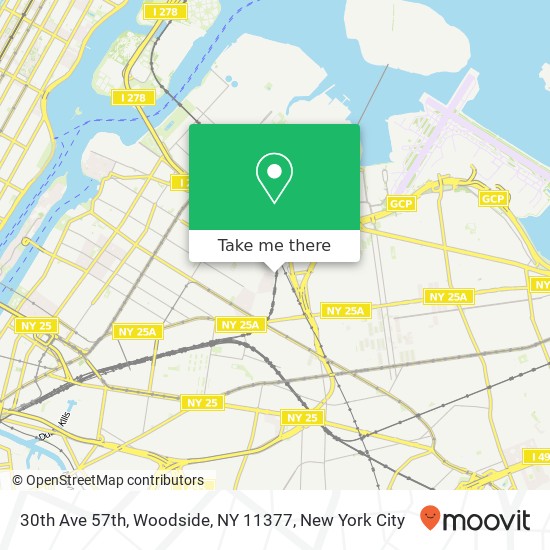 30th Ave 57th, Woodside, NY 11377 map