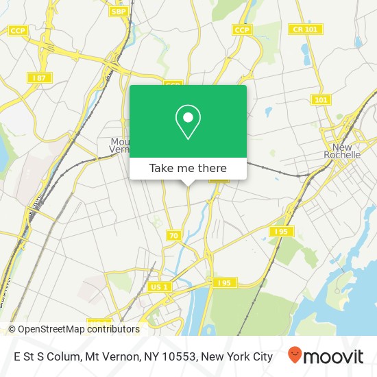 E St S Colum, Mt Vernon, NY 10553 map