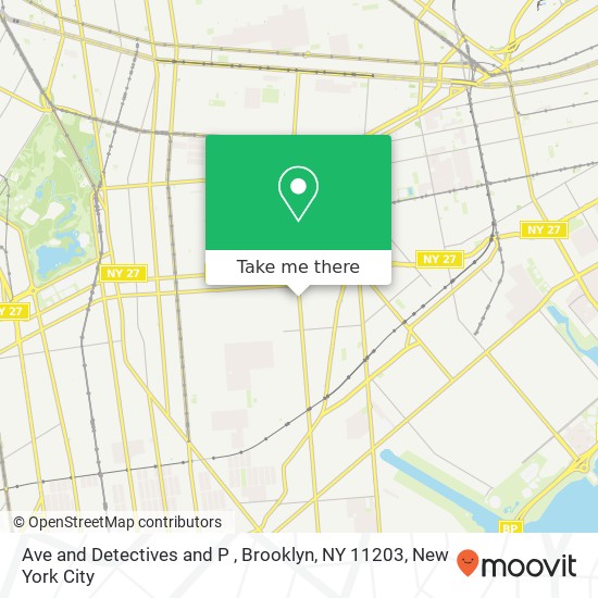 Mapa de Ave and Detectives and P , Brooklyn, NY 11203