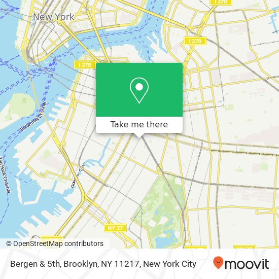 Mapa de Bergen & 5th, Brooklyn, NY 11217
